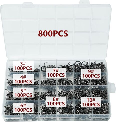 مجموعة خطافات صيد الاسماك في المياه العذبة/المالحة، مجموعة خطافات صيد السمك بالجملة من الستيل الكربوني عالي الكربون، خطاف صيد السمك في الهواء الطلق، لوازم فصول in Kuwait