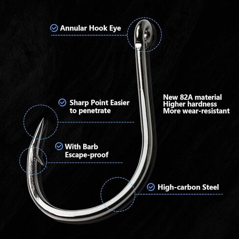 مجموعة خطافات صيد الاسماك في المياه العذبة/المالحة، مجموعة خطافات صيد السمك بالجملة من الستيل الكربوني عالي الكربون، خطاف صيد السمك في الهواء الطلق، لوازم فصول in Kuwait