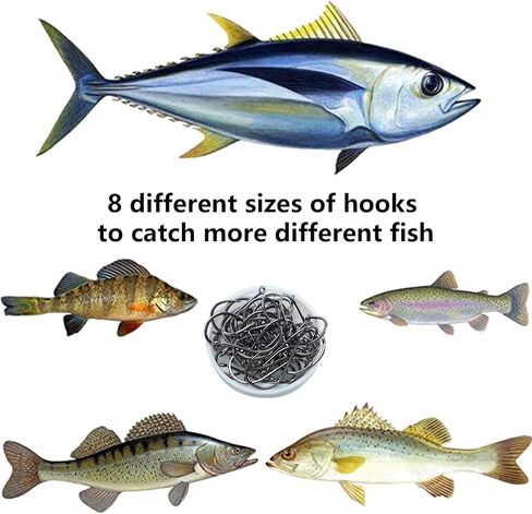 مجموعة خطافات صيد الاسماك في المياه العذبة/المالحة، مجموعة خطافات صيد السمك بالجملة من الستيل الكربوني عالي الكربون، خطاف صيد السمك في الهواء الطلق، لوازم فصول in Kuwait
