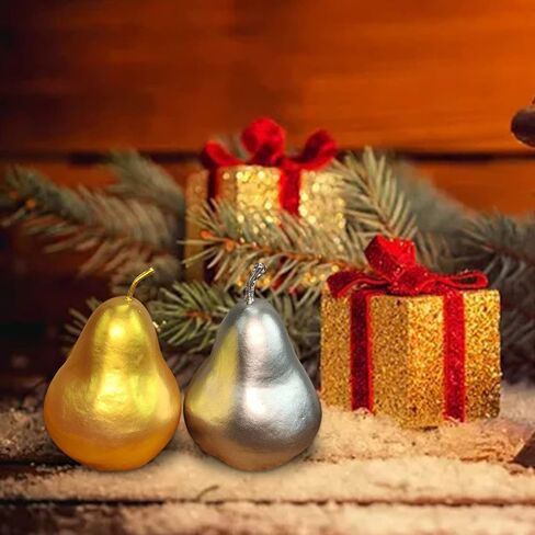 6 قطع من التفاح الفضي الذهبي الاصطناعي من Lorigun، تفاح مزيف وفواكه ذهبية صناعية لديكور عيد الميلاد وحفلات المنزل وحفلات تزيين الفواكه الذهبية والفضية in Kuwait