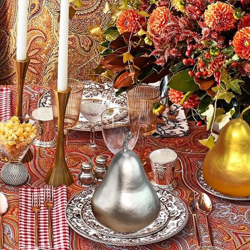 6 قطع من التفاح الفضي الذهبي الاصطناعي من Lorigun، تفاح مزيف وفواكه ذهبية صناعية لديكور عيد الميلاد وحفلات المنزل وحفلات تزيين الفواكه الذهبية والفضية in Kuwait