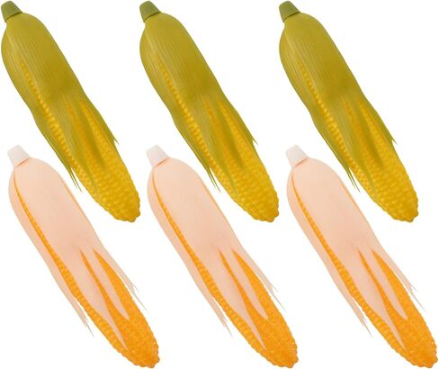 VIOCIWUO Artificial Corn 6Pcs, Fake Fruit Silmulate Vegetable Corn Prop Lifelike Home Decoration Photography Props(Green & White) in Kuwait