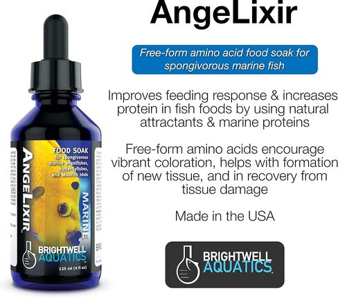Brightwell Aquatics Angelixir - Free-Form Amino Acid Food Soak for Spongivorous Marine Fishes, 250ml in Saudi Arabia