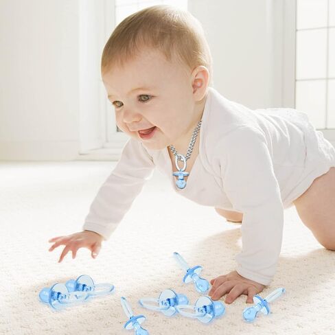 100 Pieces 2.75 Inch Baby Pacifier Baby Shower Plastic Pacifier for Baby Shower Pacifier, Gender Show Party Decoration DIY Baby Shower Birthday Party Gift (Clear) in Kuwait
