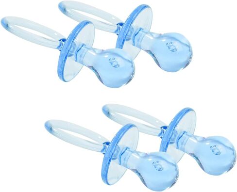 100 Pieces 2.75 Inch Baby Pacifier Baby Shower Plastic Pacifier for Baby Shower Pacifier, Gender Show Party Decoration DIY Baby Shower Birthday Party Gift (Clear) in Kuwait