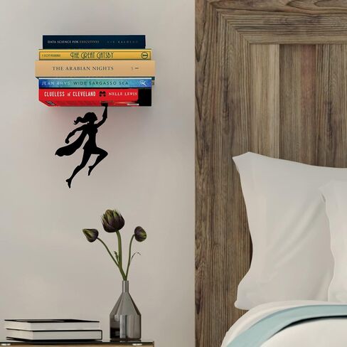 Artori Design Floating Bookshelf for Kids, Invisible Metal Book Shelf, Wall Decore Bookshelf for Book Lovers (Superhero) in Saudi Arabia