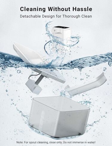 DownyPaws Wireless Cat Water Fountain, Battery Operated Automatic Pet Water Fountain with Motion Sensor, 84oz/2.5L Ultra Quiet Dog Water Dispenser Inside in Kuwait