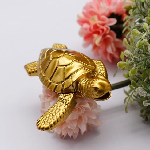 Creative Desktop Golden Turtle Butane Lighter - Cool Portable Gas Lighter With Adjustable Soft Flame, Refillable for Outdoor Indoor Use - Men's Boyfriend Gift in Saudi Arabia