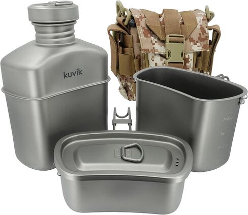 مجموعة فوضى المقصف من كوفيك تيتانيوم - خفيفة الوزن وصغيرة الحجم لحقائب الظهر والتخييم والبقاء على قيد الحياة in Kuwait