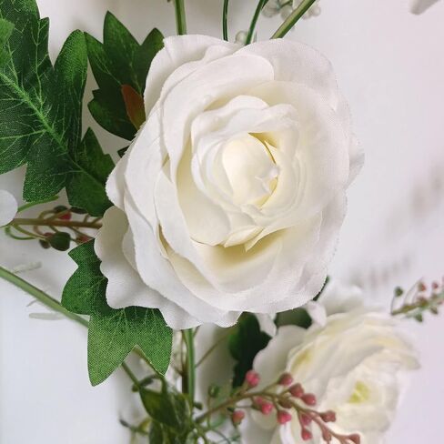 OrgMemory Peony Flower Garland, Rose Flower Swag, 6' Wedding Arch Flowers for Wedding Decor Home Table Runner Mantle Party Decor (Champagne Peony Garland) in Saudi Arabia