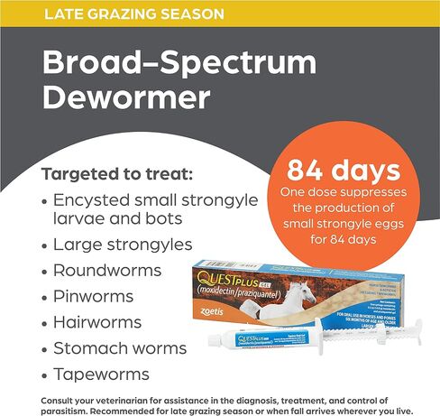 Quest Plus (moxidectin/praziquantel) Gel Dewormer for Horses, 0.5 oz in Saudi Arabia