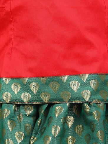 BownBee Traditional Silk lehanga Choli South Indian Pavadai - Half Sleeves - Pavda Pattu Choli for Baby Girls & Kids in Saudi Arabia