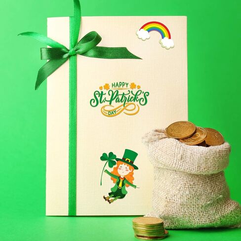 168 Pieces St. Patrick's Day Stickers Irish Shamrock Decal Stickers Shamrock Hat Beer Stickers Green PVC Self Adhesive Clover Label for Home Party Favors Decorations in Saudi Arabia