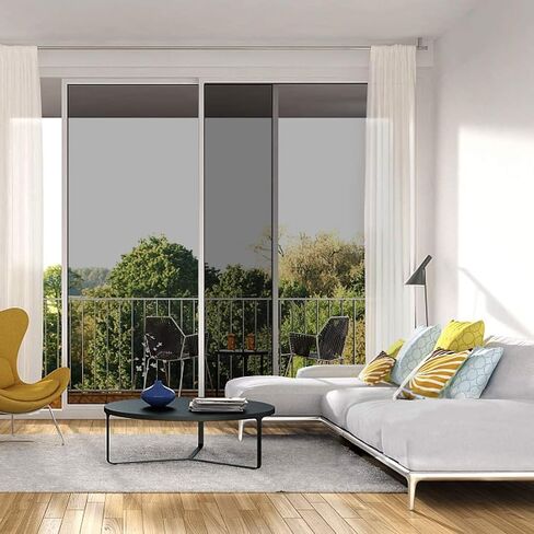 Window Privacy Film One Way Mirror Film Reflective Window Tint Anti UV Heat Control Window Film Blocking Privacy Protection Window Tint for Home Office, 17.7Inch x 8.2Feet(Customized Size) in Kuwait