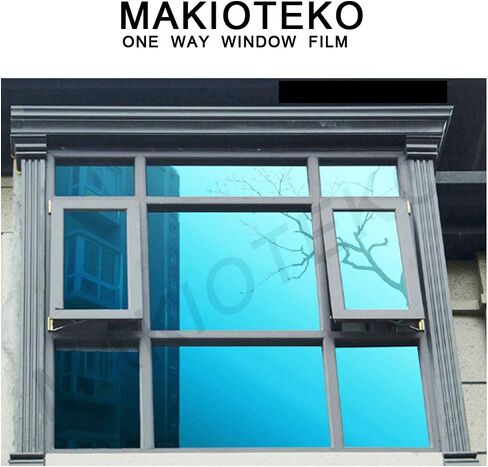 Window Privacy Film One Way Mirror Film Reflective Window Tint Anti UV Heat Control Window Film Blocking Privacy Protection Window Tint for Home Office, 17.7Inch x 8.2Feet(Customized Size) in Kuwait
