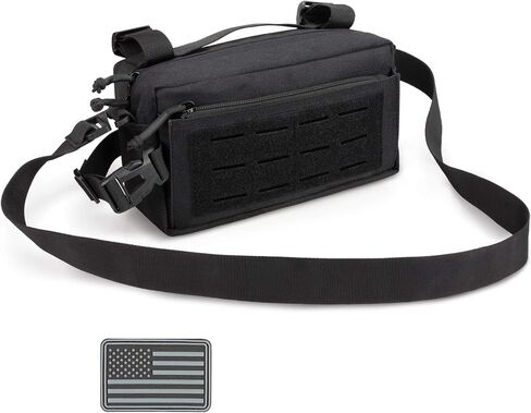 حقيبة WYNEX التكتيكية متعددة الأغراض، حقيبة إدارة MOLLE EDC، حقائب أفقية، حقائب أدوات عسكرية معيارية، حقائب أمامية للمقود، حقيبة يد، حقيبة أدوات الزينة مع رقعة العلم in Kuwait