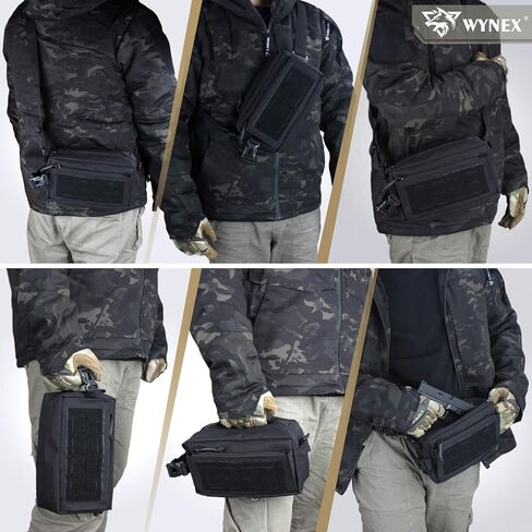 حقيبة WYNEX التكتيكية متعددة الأغراض، حقيبة إدارة MOLLE EDC، حقائب أفقية، حقائب أدوات عسكرية معيارية، حقائب أمامية للمقود، حقيبة يد، حقيبة أدوات الزينة مع رقعة العلم in Kuwait