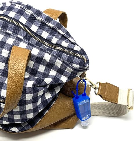 زجاجات حامل المطهر اليدوي بالحجم المناسب للسفر وسلسلة المفاتيح (سيليكون) أساسيات بحرية [30 مل] حاويات توزيع زجاجات فارغة قابلة لإعادة التعبئة in Kuwait