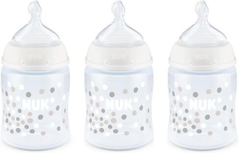 NUK Smooth Flow Anti-Colic Bottle, 10 Ounce Pack of 6, Fashion (Zebra) in Saudi Arabia