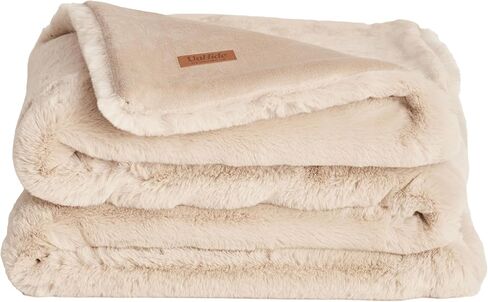 UnHide Marshmallow - Faux Fur Blanket - Heavy Weight, Extra Soft Blanket - Made from Recycled Materials - Machine Washable - Queen Size (60" x 80") - Rosy Baby in Kuwait