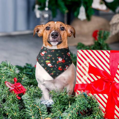 12 قطعة عيد الميلاد الكلب باندانا مثلث باندانا مثلث وشاح المرايل منديل مع أنماط عيد الميلاد لعيد الميلاد الحيوانات الأليفة زي اكسسوارات الديكور (سانتا، الحلوى، الأيائل) in Kuwait
