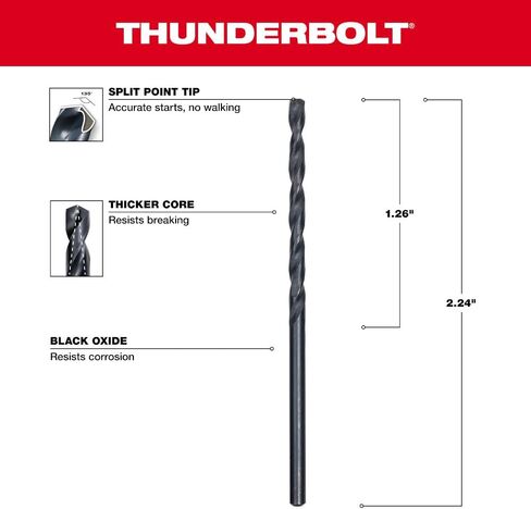 MILWAUKEE ELECTRIC TOOL 48-89-2712 Thunderbolt Bit 3/32" Black Oxide in Saudi Arabia