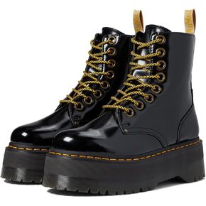 Martens Vegan Jadon Max Boots للنساء - جزء علوي صناعي - خطوط ملحومة محكمة الغلق بالحرارة - مقدمة دائرية