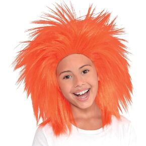 زي شعر مستعار أحمر مجنون - مقاس واحد (عبوة من قطعة واحدة) - إكسسوار زي صناعي نابض بالحياة مثالي للحفلات والمناسبات الممتعة in Kuwait