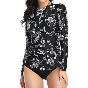 Daci Women Rash Guard Swim Shirt Long Sleeve Swimsuit UPF 50 Without Shorts Bathing Suits