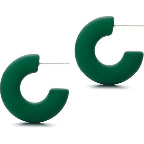 RUOFFETA Acrylic Chunky Hoop Earrings, Lightweight Thick Open Hoops Candy Color Hoop Earrings for Women Girls in Saudi Arabia