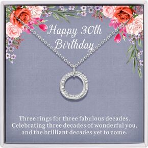 AM ANNIS MUNN هدايا عيد ميلاد للنساء، 30th 40th 50th 60th 70th 80th 90th هدايا عيد ميلاد للنساء 925 الفضة الاسترليني 3 4 5 6 7 8 9 هدايا عيد ميلاد عقود لمجوهراتها للنساء