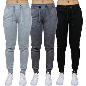 Galaxy by Harvic Women’s Sweatpants – 3 Pack Active Fleece Jogger Pants with Pockets – Plus Size Sweatpants for Women (S-3XL)