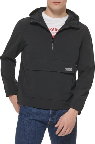 Levi's Men's Lightweight Taslan Hooded Popover Windbreaker Jacket in Kuwait