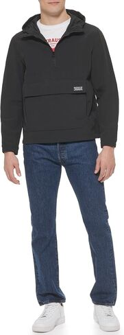 Levi's Men's Lightweight Taslan Hooded Popover Windbreaker Jacket in Kuwait