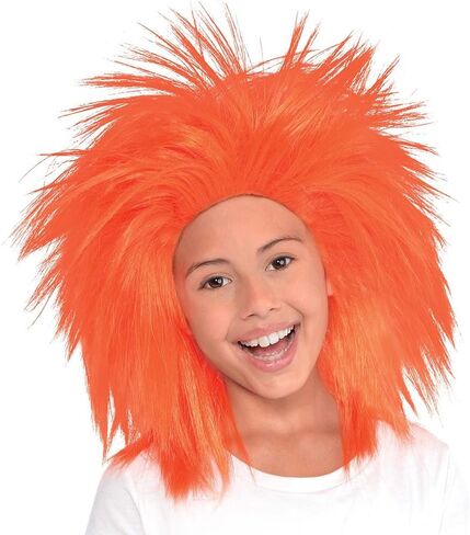 زي شعر مستعار أحمر مجنون - مقاس واحد (عبوة من قطعة واحدة) - إكسسوار زي صناعي نابض بالحياة مثالي للحفلات والمناسبات الممتعة in Kuwait