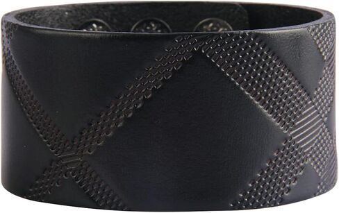 Leather Bracelet for Men Wrist Cuffs Leather Arm Bands Punk Leather Wristband Black Leather Cuff Bracelet for Women Boys in Kuwait