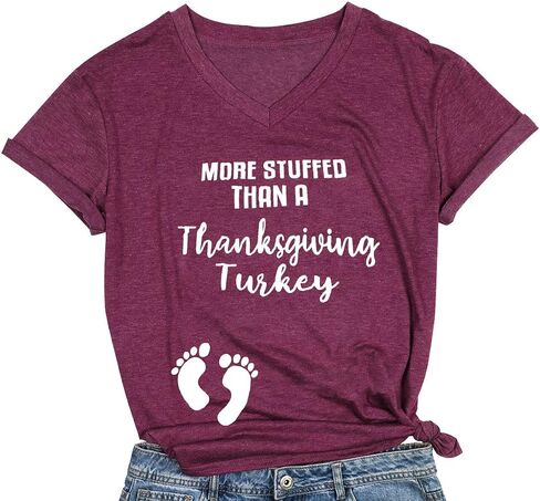 Thankful Grateful Expecting Shirt Women Thanksgiving Pregnancy Shirt Fall Pregnancy Announcement Shirt Top in Saudi Arabia