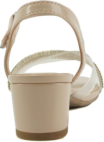 Soda Camp-2 Kids Children Girls Bling Sparkle Gems Rhinestone Crisscross band Comfortable Sole with Ankle Velcro Strap Block Heel Sandals Shoes in Saudi Arabia