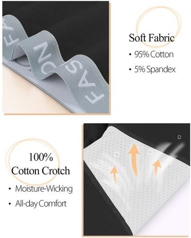 ملابس داخلية نسائية من SIMIYA سراويل داخلية قطنية ناعمة مقاس 3.34 بوصة درزة داخلية مضادة للغضب سراويل قصيرة للأولاد للنساء in Kuwait
