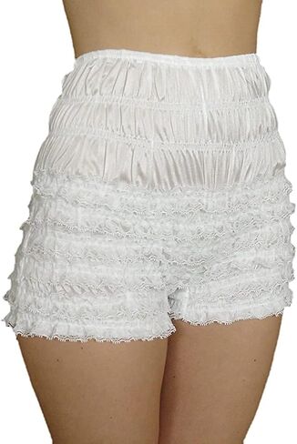 Malco Modes Short Bloomers High Waist Ruffled Petti Pants |Fluffy Shorts Christmas Lingerie & Christmas Panties (Style N20) in Kuwait