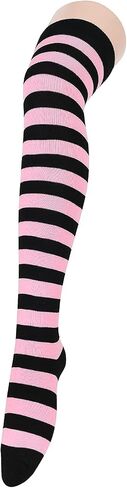 Century Star Thigh High Socks Athletic Striped Stockings for Women Long Tube Stocking Over Knee Plus Size Sports Socks in Kuwait