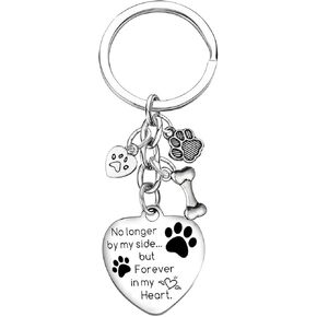 Nimteve Pet Keychain Paw Prints Keyring Pet Memorial Keyring Loss of Dog Gifts Dog Memorial Gifts Dog Pet Loss Sympathy Gifts Pet Remembrance Gift, Silver, One size in Kuwait