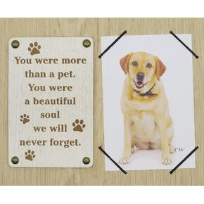 UNIDECO Wood Photo Frame 4x6 - Beautiful Death of Dog Wall & Tabletop 4 x6 Picture Holder - 4 x 6 Photo Hanging 4 by 6 - Wooden Small Deceased - 4 6 Memorial Sympathy Dead Remembrance Memory in Saudi Arabia