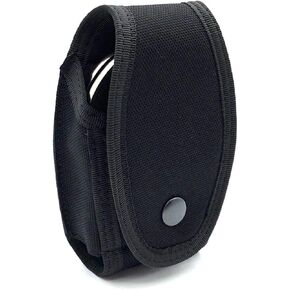 حافظة أصفاد Linzze مع مشبك أصفاد لإنفاذ القانون وحامل حزام بحلقة وحافظة لحزام الخدمة مادة النايلون الحجم القياسي (أسود) in Kuwait