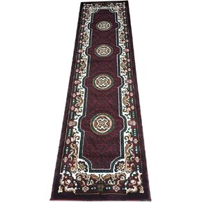 Kingdom Traditional Round Area Rug Beige Brown Ivory Design D123 (4 Feet X 4 Feet) in Kuwait