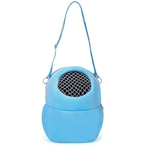 Hypeety Pet Carrier Bag Pet Sling Carrier Backpack Portable Travel Backpack Breathable Outgoing Bag bonding Pouch for Small Pets Hedgehog Hamsters Sugar Glider Chinchilla Guinea Pig (Blue) in Kuwait