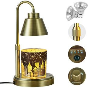 مصباح تدفئة الشموع من دورافو مع مؤقت، سخان مصباح شمعة خافت مع ارتفاع قابل للتعديل مناسب للشموع الكبيرة مع لمبات 2 * 50 وات، هدايا رائعة لتدفئة المنزل لديكور المنزل (الشمعة غير متضمنة) in Kuwait