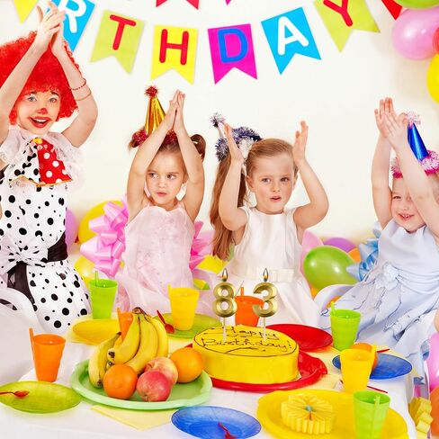 AOOLADA 38th 83rd Birthday Candles, Gold 83 38 Year Old Cake Topper Number Birthday Candles, Birthday Party Decorations Gifts for Women Men in Saudi Arabia