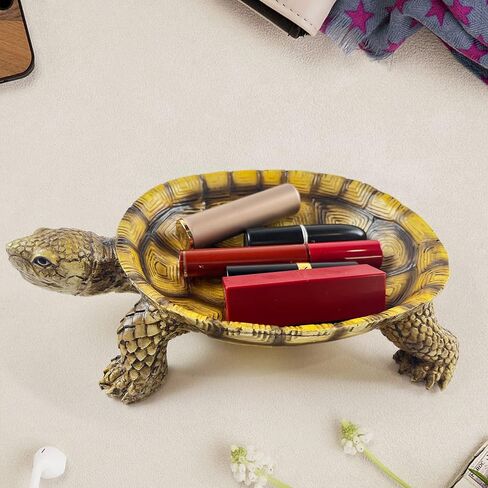 LIFFY Decorative Tray - Turtle Tray Decor - Resin Statue Decor - Desk Storage Tray for for Remote Controller, Keys, Phone, Jewelry in Kuwait