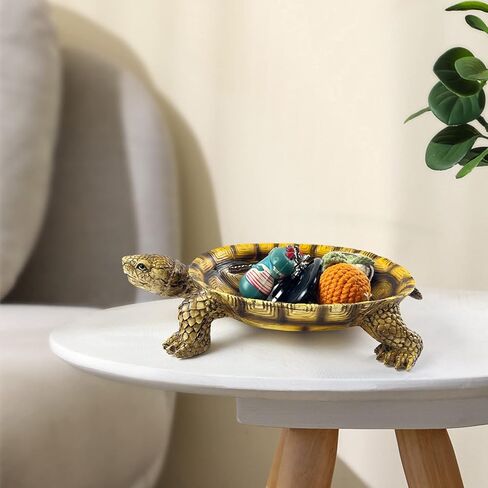 LIFFY Decorative Tray - Turtle Tray Decor - Resin Statue Decor - Desk Storage Tray for for Remote Controller, Keys, Phone, Jewelry in Kuwait